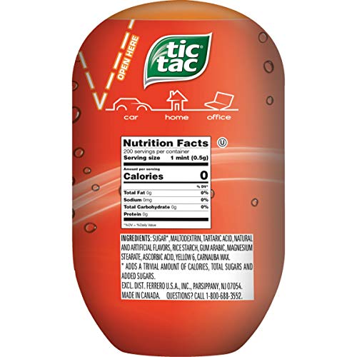 Tic Tac Fresh Breath Mints, Orange, Bulk Hard Candy Mints, 1 Oz