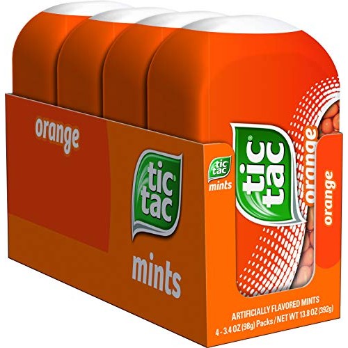 Tic Tac Fresh Breath Mints, Orange, Bulk Hard Candy Mints, 3.4 O