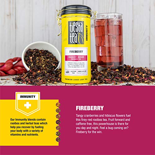 Tiesta Tea - Fireberry, Loose Leaf Cranberry Hibiscus Rooibos Te