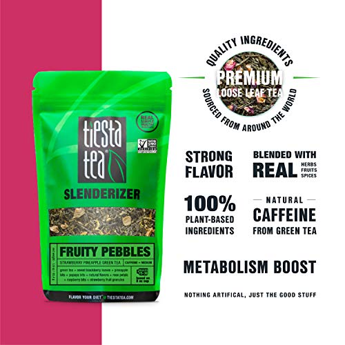 Tiesta Tea, Fruity Pebbles, Strawberry Pineapple Green Tea, 1.6