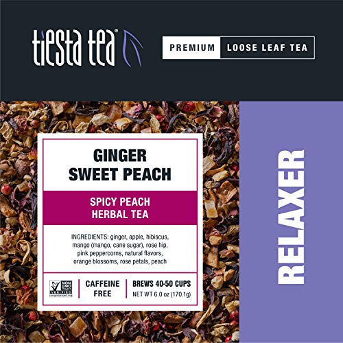 Tiesta Tea | Ginger Sweet Peach, Loose Leaf Spicy Peach Herbal T