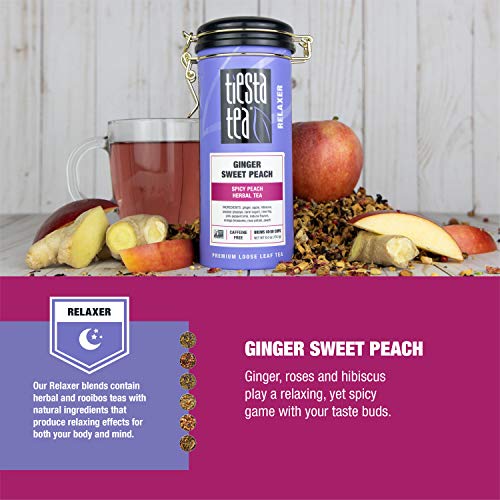 Tiesta Tea | Ginger Sweet Peach, Loose Leaf Spicy Peach Herbal T