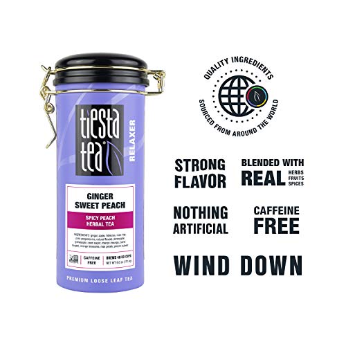 Tiesta Tea | Ginger Sweet Peach, Loose Leaf Spicy Peach Herbal T