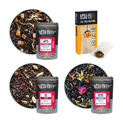 Tiesta Tea Loose Leaf Black Tea Gift Set - Tea Assortment With 3