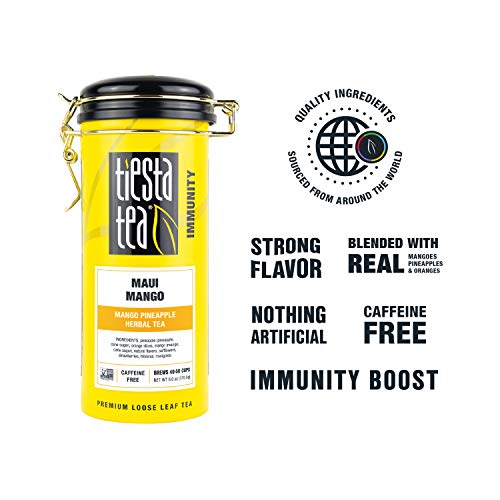 Tiesta Tea - Maui Mango Tin &Amp; Tea Infuser Set, Tea Set With Loos