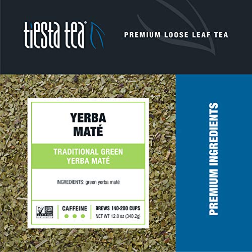 Tiesta Tea Yerba Mate 12Oz Bulk Bag - Traditional Loose Leaf Gre