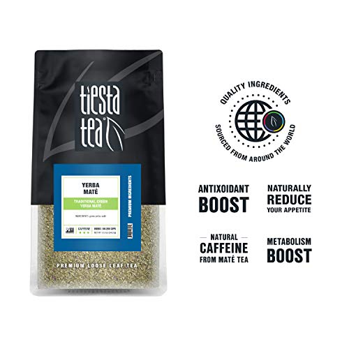 Tiesta Tea Yerba Mate 12Oz Bulk Bag - Traditional Loose Leaf Gre
