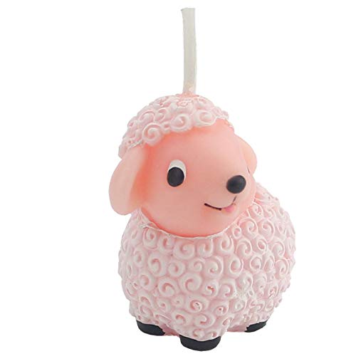 Tihood Creative Lamb Cartoon Birthday Candle, Smokeless Cake Can