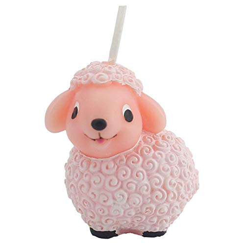 Tihood Creative Lamb Cartoon Birthday Candle, Smokeless Cake Can