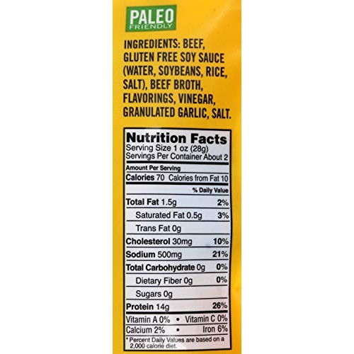 Zero Sugar Beef Jerky Original Flavor, 8.8 Ounces Pack Of 4, 2.