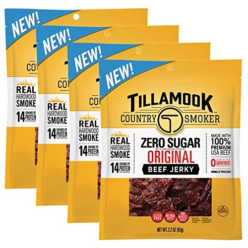 Zero Sugar Beef Jerky Original Flavor, 8.8 Ounces Pack Of 4, 2.