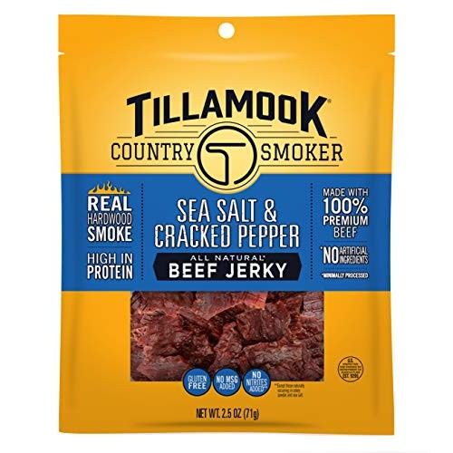 Tillamook Country Smoker Real Hardwood Smoked Beef Jerky, Sea Sa