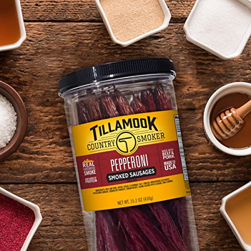 Tillamook Country Smoker Real Hardwood Smoked Sausages, Pepperon...