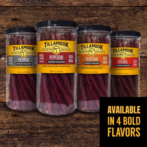 Tillamook Country Smoker Real Hardwood Smoked Sausages, Pepperon...