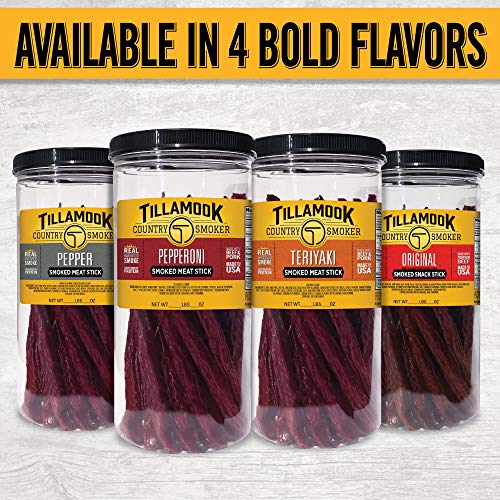 Tillamook Country Smoker Real Hardwood Smoked Teriyaki Sticks Re