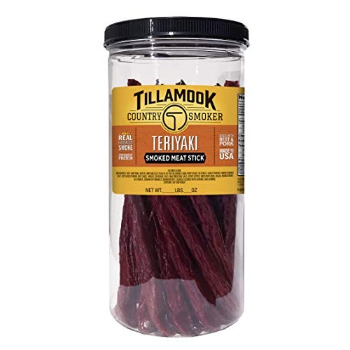 Tillamook Country Smoker Real Hardwood Smoked Teriyaki Sticks Re