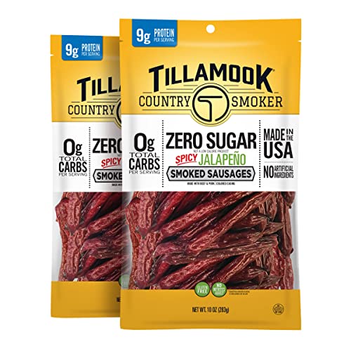 Tillamook Country Smoker Zero Sugar Spicy Jalapeño Keto Friendly...