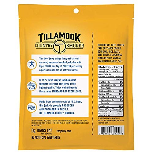 Tillamook Zero Sugar Keto Friendly Beef Jerky Variety 4 Pack Or