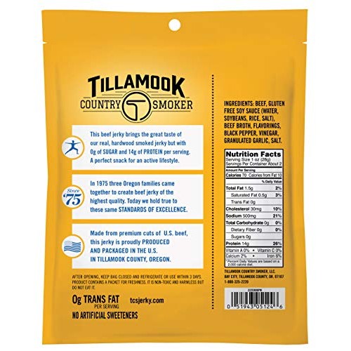 Tillamook Country Smoker Zero Sugar Black Pepper Keto Friendly B