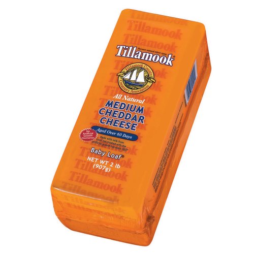 Tillamook Medium Cheddar Cheese 2Lb Baby Loaf Pack Of 2
