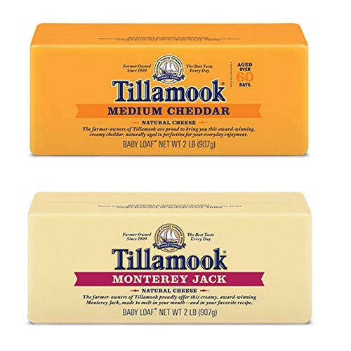 Tillamook Medium Cheddar Cheese &Amp; Monterey Jack Cheese Bundle Of
