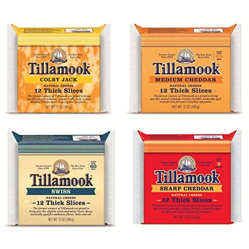 Tillamook Medium, Sharp, Swiss &Amp; Colby Jack Sliced Cheese Sampler