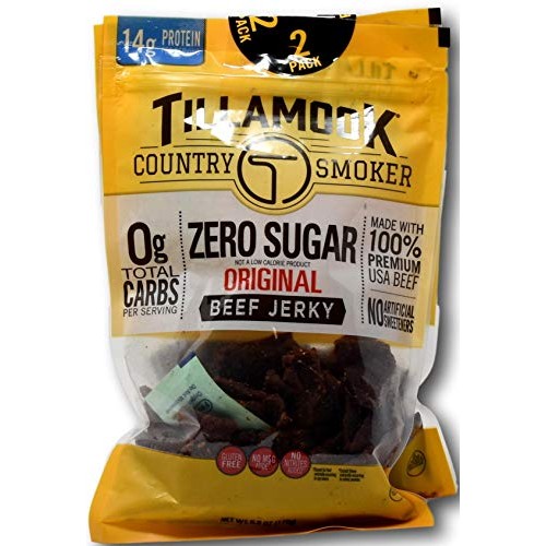 Tillamook Original Beef Jerky Country Smoker Zero Sugar 14 Gr Pr