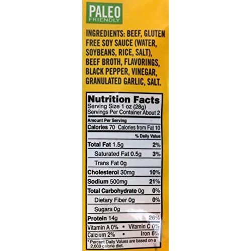 Zero Sugar Beef Jerky Black Pepper Flavor, 8.8 Ounces