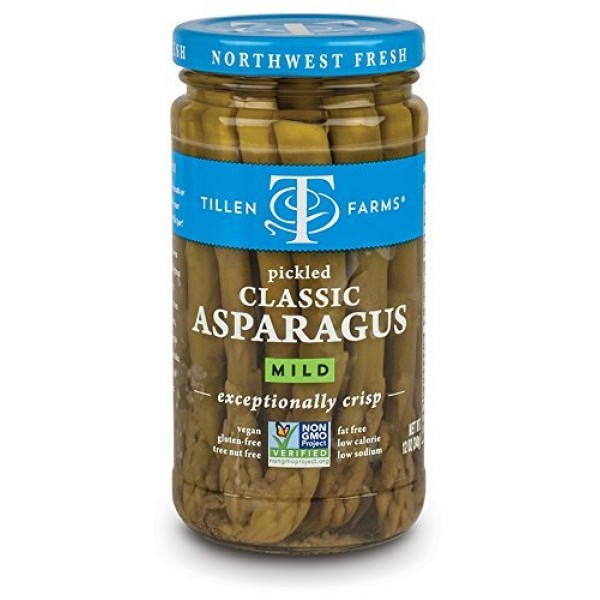 Tillen Farms Pickled Asparagus, 12-Ounce Bottles Pack of 6