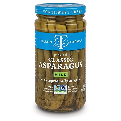 Tillen Farms Veggies, Pickled Crispy Asparagus, 12 Ounce Pack O