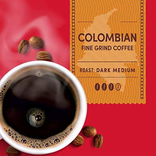 Tim Hortons Colombian, Medium-Dark Roast Ground Coffee, Made Wit