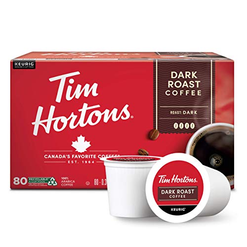 Tim Hortons Dark Roast Coffee, Single-Serve K-Cup Pods Compatibl