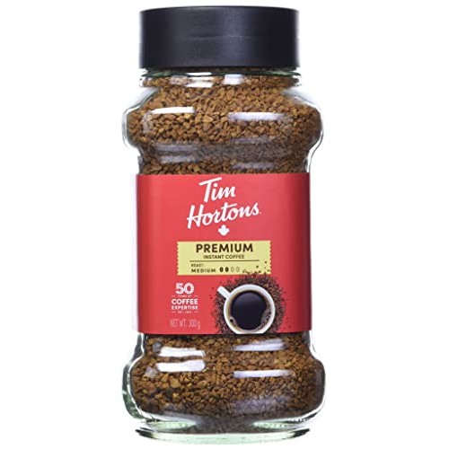 Tim Hortons Medium Roast Instant Coffee, 100% Colombian, 300G Jar
