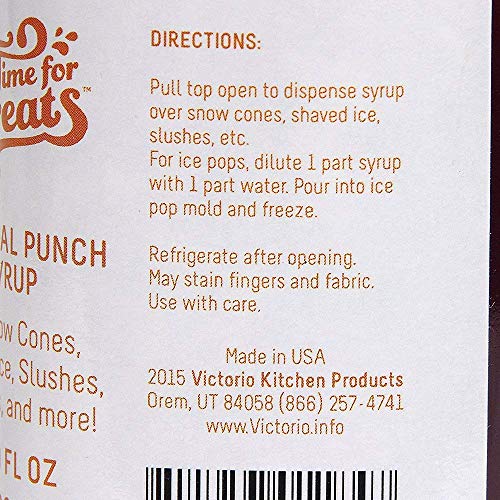 Pack Of 3 Victorio Time For Treats Snow Cone Syrups 16.9Oz Made