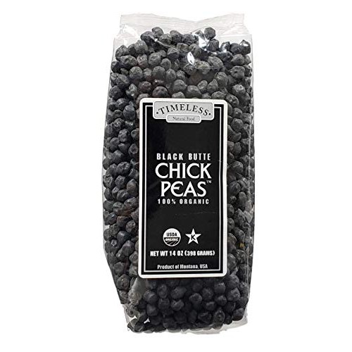 Timeless Black Butte Chickpeas, 14 Ounces, Usda Organic Pack Of 2