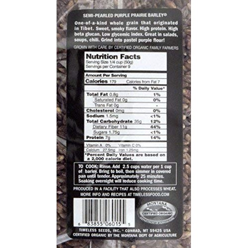 Timeless Natural Food Usda Certified Organic Semi-Pearled Purple