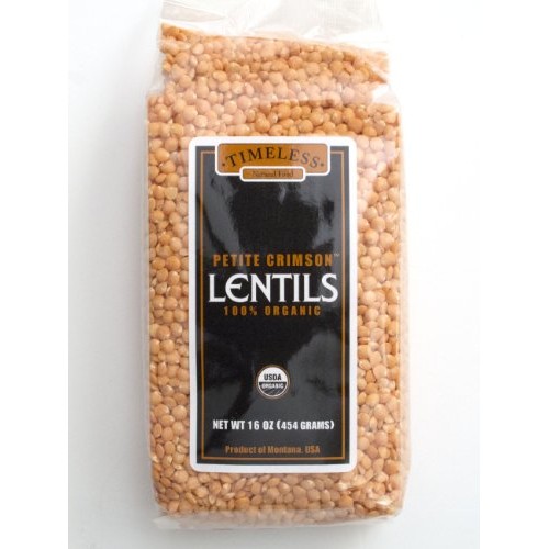 Timeless, Lentils Petite Crimson Organic, 16 Ounce