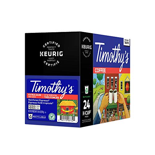 Timothys World Coffee Rainforest Espresso K-Cup 48 Count
