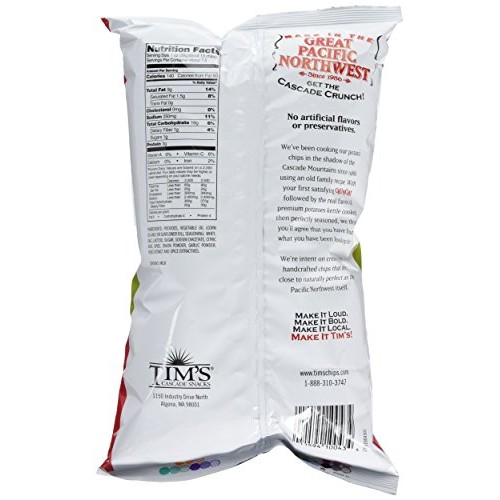 Tims Cascade Style Potato Chips, Vlasic Dill Pickle, 7.5 Ounce