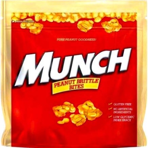 New Munch Pure Peanut Goodness Brittle Bites- 14.80 Oz. Resealab