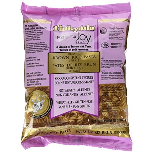 Tinkyada Gluten Free Organic Brown Rice Pasta Spirals, 12-Ounce