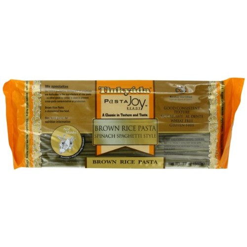 Tinkyada Brown Rice Pasta, Spaghetti With Spinach, 12 Ounce Pac