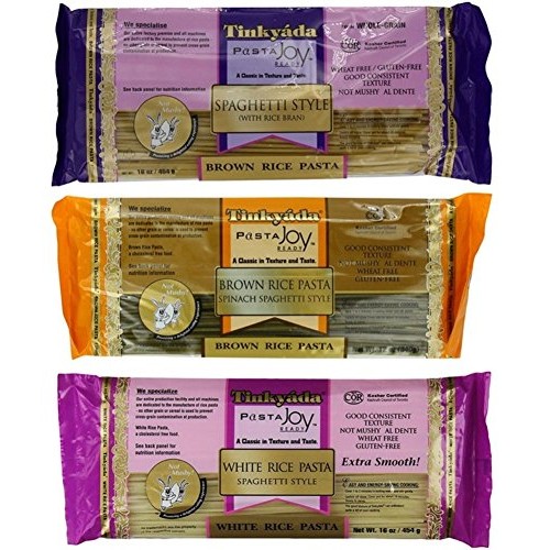 Tinkyada Gluten-Free Rice Spaghetti 3 Flavor Variety Bundle, 1 E