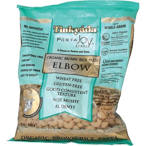 Tinkyada Organic Brown Rice Pasta Elbows Gluten Free -- 3 Pack O