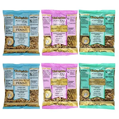 Tinkyada Organic Gluten-Free Brown Rice Pasta 3 Shape Variety Bu