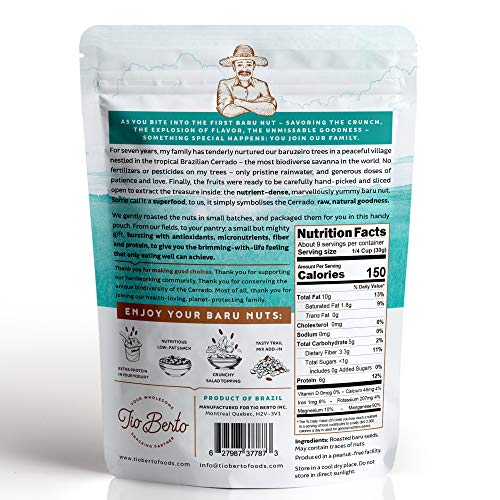 Baru Nuts Roasted, 10 Oz Resealable Bag | Crunchy And Delicious