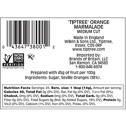 Tiptree Orange Marmalade, 12 Ounce Jar