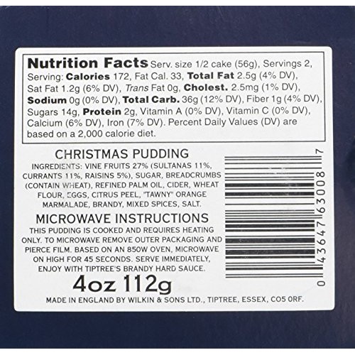 Tiptree Christmas Pudding, 4 Ounce
