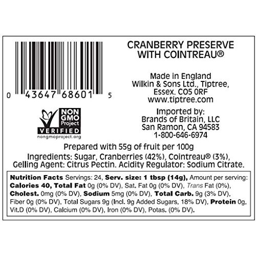 Tiptree Cranberry &Amp; Cointreau Preserve, 12 Ounce Jar