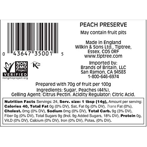 Tiptree Peach Preserve, 12 Ounce Pack Of 1